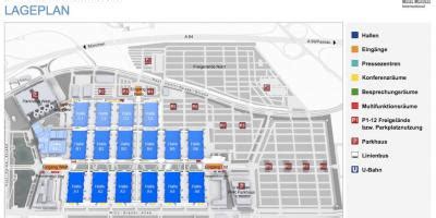 Munich messe map - Messe munchen map (Bavaria - Germany)