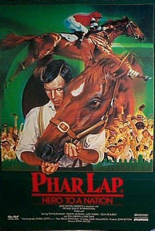 The film poster for the motion picture 'Phar Lap - Hero to a Nation', made in 1983 with a ...