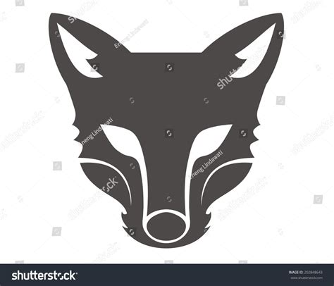 Fox Head Silhouette Stock Vector Illustration 202848643 : Shutterstock