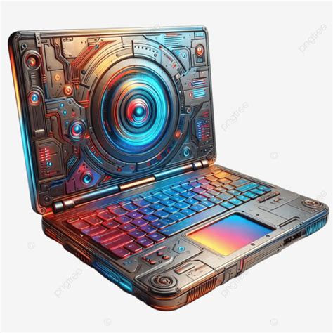 Sleek Laptop Adorned With A Colorful Design, Sleek Laptop, Colorful ...