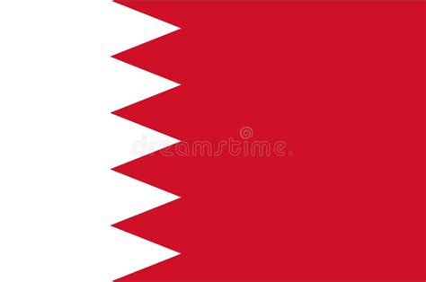 Bahrain National Flag, Official Flag of Bahrain, True Color Stock Vector - Illustration of flag ...