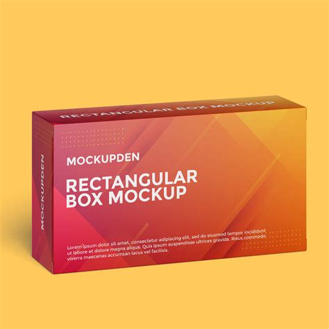 Free Rectangular Box Mockup PSD Template - Mockup Den