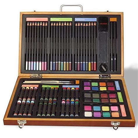 Amazon.com: Gallery Studio 82 Piece Deluxe Art Set in Wooden Case | Art set, Wooden case, Art ...