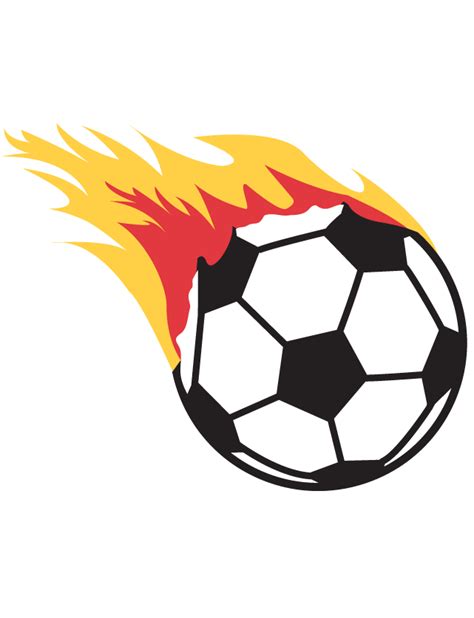 Flaming Soccer Ball Temporary Tattoo - Ships in 24 Hours! Free Shipping!