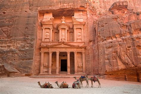 HD wallpaper: Petra in Jordan, history, architecture, the past, animal, built structure ...