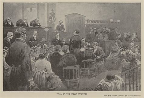 Trial of the Molly Maguires, 1876 stock image | Look and Learn