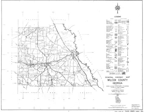 General Highway Map, Wilcox County, Georgia. 1953. - Rose Library: Historic Map Collection