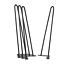 22" Hairpin Table Legs Coffee Table Metal Legs Solid Iron Bar Black Set ...
