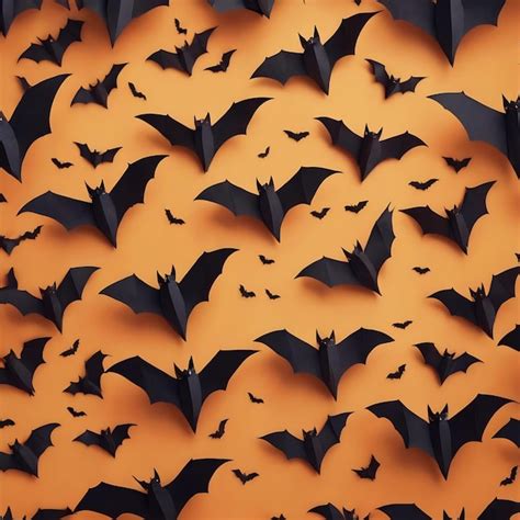 Premium AI Image | Paper bats for halloween