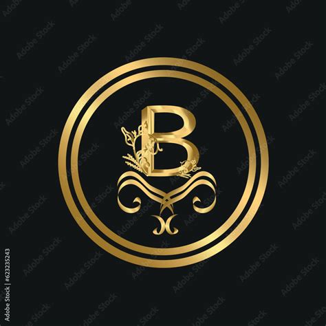 gold letter B logo on black background Stock Vector | Adobe Stock