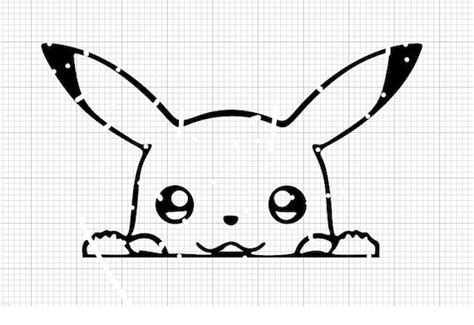 Pokemon Svg Pikachu Svg Pikachu Vector Pikachu Black and - Etsy Sweden