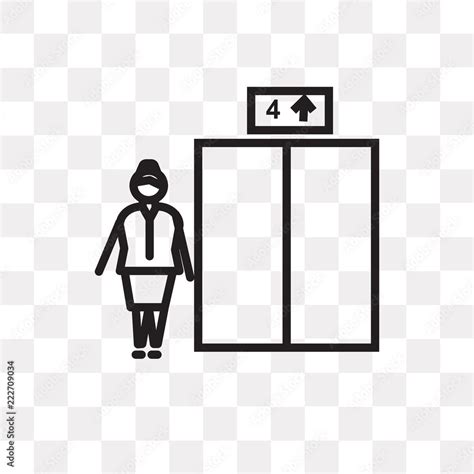 elevator icon on transparent background. Modern icons vector illustration. Trendy elevator icons ...