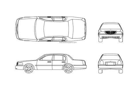 Lincoln Cadillac - Free CAD Drawings