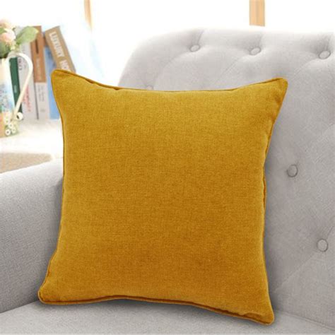 Salerno Faux Wool Ochre Cushion Cover - NetCurtains.co.uk