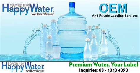 Happywater OEM and Private label services for Bottle Water production