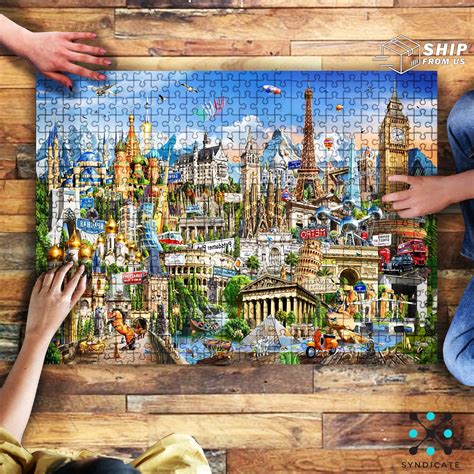 Landmarks of Europe Jigsaw Puzzle 500 Piece 1000 Piece | Etsy