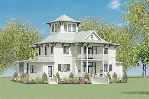 Magnificent 3-Bed Southern House Plan with Functional Viewing Tower ...