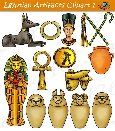 Egyptian Artifacts Clipart Part 1 Digital Download - Clipart 4 School