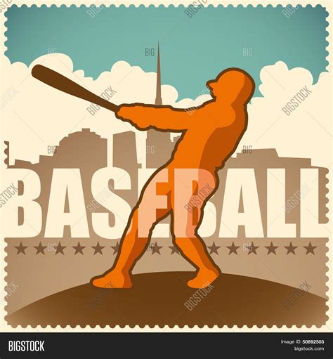 Retro Baseball Poster Vector & Photo (Free Trial) | Bigstock