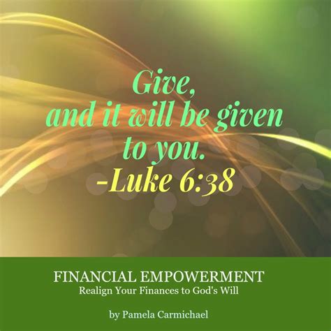 Give, and it will be given to you.—Luke 638 : Living Success