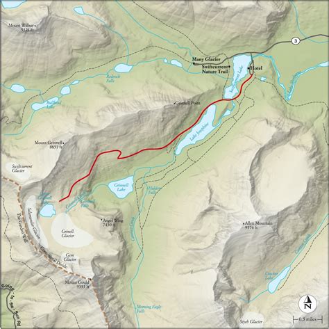 Glacier Park Hikes Map