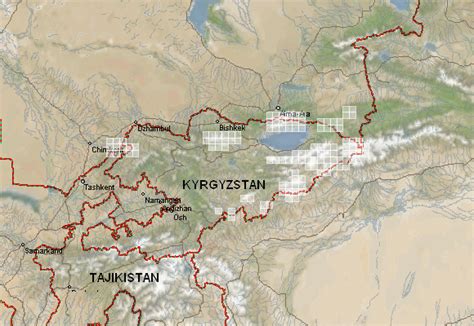 Tian Shan Mountains Map Location