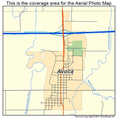 Aerial Photography Map of Avoca, IA Iowa