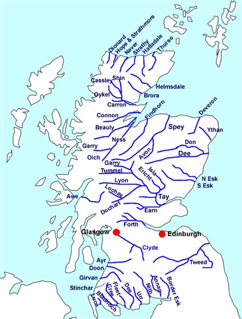 √ Uk Map River Clyde