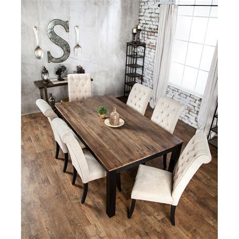 Lark Manor Anubis 6 - Person Rubberwood Solid Wood Dining Set | Wayfair | Farmhouse dining room ...