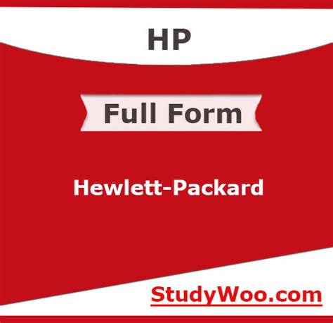 Full form of HP, What does HP stand for ? - StudyWoo