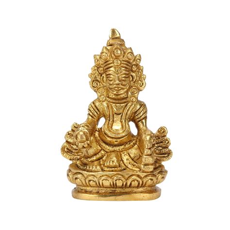 Brass World Indian Wealth God Kuber Statue - God of Wealth and ...