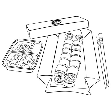 Free SUSHI Coloring Pages for Download (Printable PDF) - VerbNow
