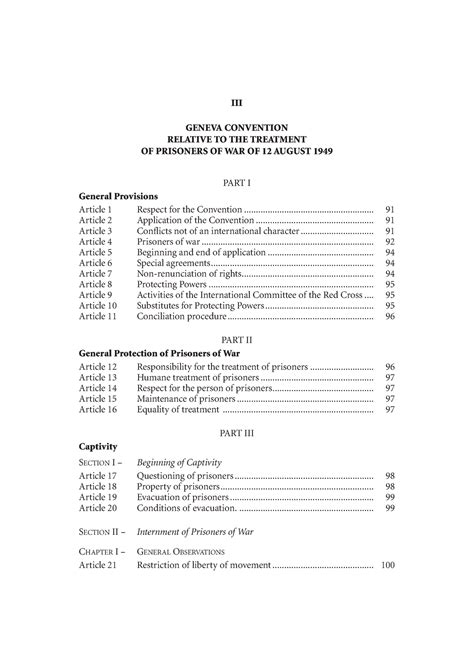 Third Geneva Convention - III GENEVA CONVENTION RELATIVE TO THE TREATMENT OF PRISONERS OF WAR OF ...