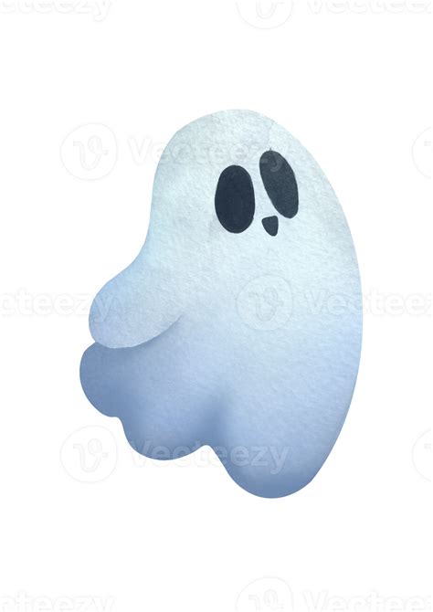 cute Ghost clipart on transparent background. Childish Watercolor hand ...