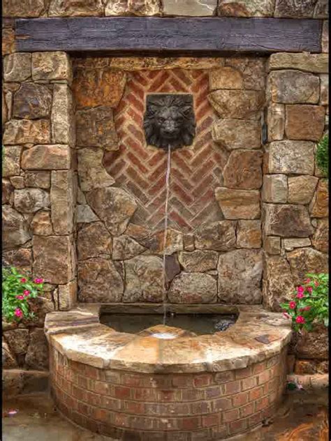 wall stone cool backyard fountains : Great Addition Cool Backyard ...