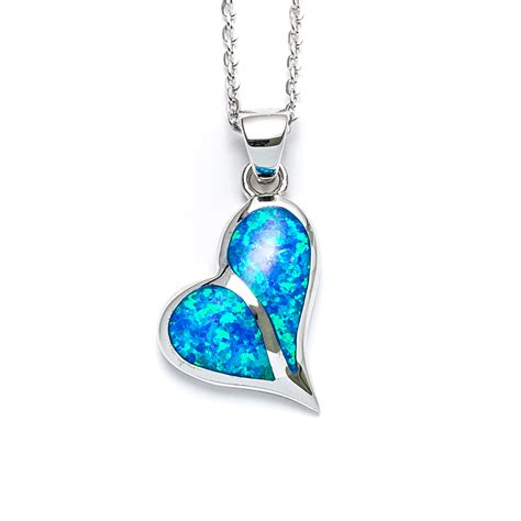 Blue Opal Heart Necklace | Landing Company