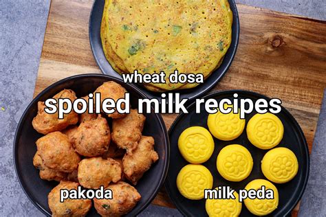 spoiled milk recipes | wheat dosa or chilla | pakoda & kesar peda sweet