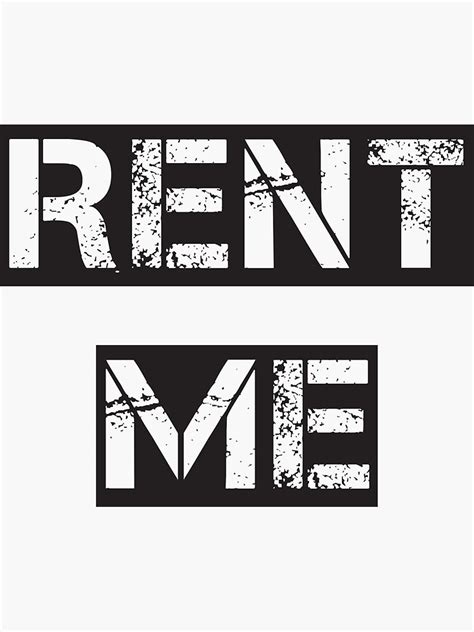 "Rent me" Sticker for Sale by elcastro2274 | Redbubble