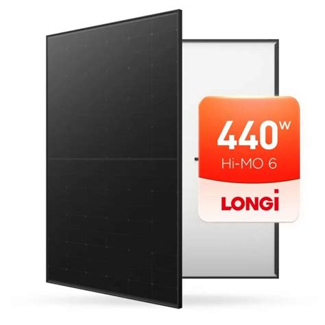 Longi Solar Hi-mo 6 LR5 - 54 HTB – Explorer 430W 435W 440W HPBC solar cell All Black solar panel ...