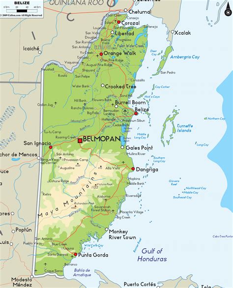 Mapas Geográficos de Belize - Geografia Total™