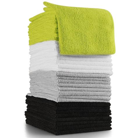 OxGord Microfiber Reusable Cleaning Towels (32-Piece)-CLMF-01-P32A ...