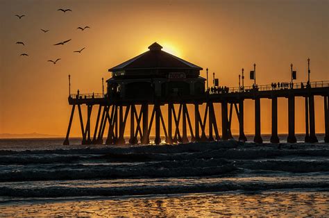 Hunting beach pier in California Photograph by Usha Peddamatham | Fine ...