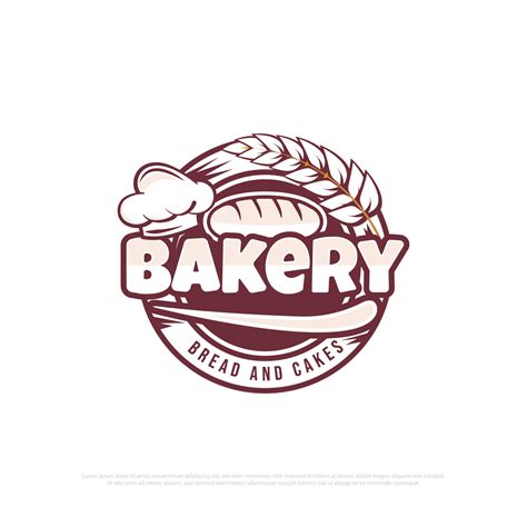 Bakery logo design badge vector, best for bread and cakes shop, food store logo emblem template ...