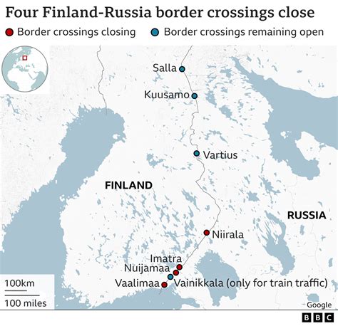 Finland closes four crossing points on Russia border