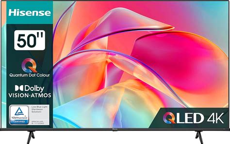 Hisense 50E7KQ 126 cm (50 Inch) TV, 4K UHD, QLED, Smart TV, HDR, Dolby Vision, Triple Tuner DVB ...