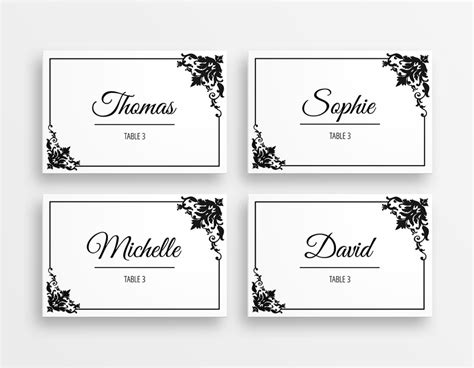 Name Cards for Tables Template – williamson-ga.us