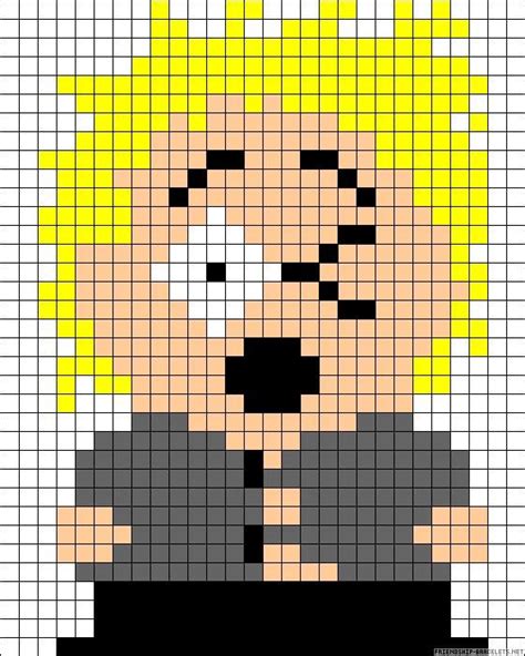 Tweek Tweak South Park | South park, Perler patterns, Perler bead templates