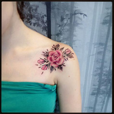 Pin by Jindala Supata on รอยสักผู้หญิง | Tattoos, Flower tattoo shoulder, Shoulder tattoos for women