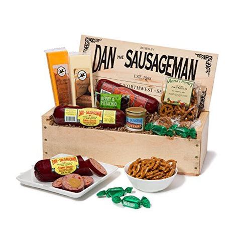 Dan the Sausageman's Mt. Rainier Gourmet Gift Basket -Featuring Dan's Summer Sausage, Wisconsin ...