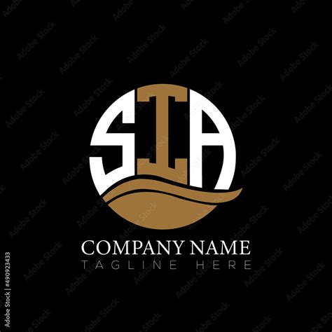 SIA logo monogram isolated on circle element design template, SIA ...